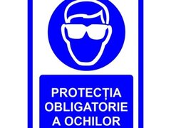 placuta pentru protectia obligatorie a ochilor